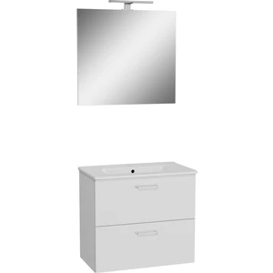 Ardea 67088 Banyo Dolabı Seti Çekmeceli, 70 cm, Parlak Beyaz