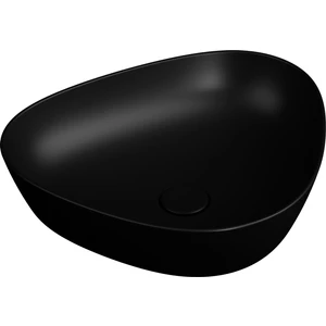 Plural 7812B483-0016 Üçgen Alçak Çanak Lavabo, VitrA Clean, 47 cm, Mat Siyah