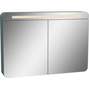 Sento 65890 Aydınlatmalı Dolaplı Ayna, Mat Fiyord Yeşili,100 cm