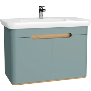 Sento 65872 Lavabo Dolabı, Kapaklı, Mat Fiyord Yeşili,100 cm