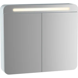 Sento 61678 Aydınlatmalı Dolaplı Ayna, 80 cm, Mat Beyaz