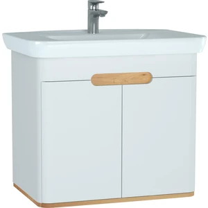 Sento 60785 Lavabo Dolabı, Kapaklı, 80 cm, Mat Beyaz