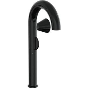 Liquid A4279139 Yüksek Lavabo Bataryası, Sağdan Kullanım, Parlak Siyah