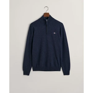 Erkek Lacivert Regular Fit Yarım Fermuarlı Kazak 87213.480