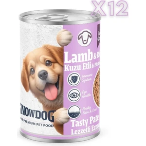 Snow Dog Premium Kıyılmış Kuzu Etli Yavru Köpek Konservesi 12 ADET*400 G