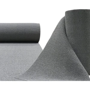 Kaymaz Taban Halı Kıvırcık Paspas 14 mm Kırmızı Su Emici Iş Yeri Apartman Kaymaz Kıvırcık Paspas