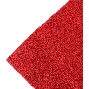 Kaymaz Taban Halı Kıvırcık Paspas 14 mm Kırmızı Su Emici Iş Yeri Apartman Kaymaz Kıvırcık Paspas
