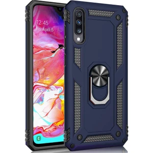 Piyasa Sepeti Samsung Galaxy A70 (A705F) Yüzüklü Tank Kılıf Lacivert