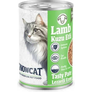 Snow Cat Premium Tahılsız Kıyılmış Kuzu Etli Kedi Konservesi 12 ADET*400 G