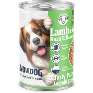 Snow Dog Premium Kıyılmış Kuzu Etli Köpek Konservesi 12 ADET*400 G
