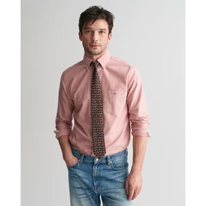 Erkek Bordo Regular Fit Düğmeli Yaka Oxford Gömlek 3000200.612