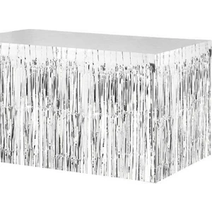 Metalize Masa Eteği 75X360 cm  -Gümüş-
