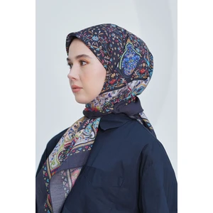 Scarf Diamond Eşarp - Diamond Harmony Black Ipeksi Eşarp 4316
