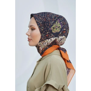 Scarf Diamond Eşarp - Diamond Harmony Black Ipeksi Eşarp 4316
