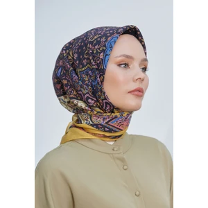 Scarf Diamond Eşarp - Diamond Harmony Black Ipeksi Eşarp 4316