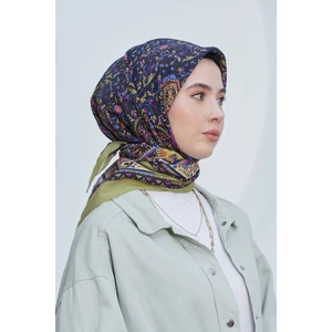 Scarf Diamond Eşarp - Diamond Harmony Black Ipeksi Eşarp 4316