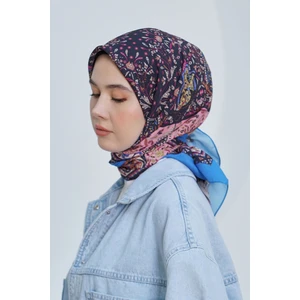 Scarf Diamond Eşarp - Diamond Harmony Black Ipeksi Eşarp 4316