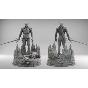 The Witcher 'geralt' Kılıçlı Figürü - 10 cm