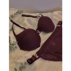 V Detaylı Push Up Dolgulu Sütyen Takımı
