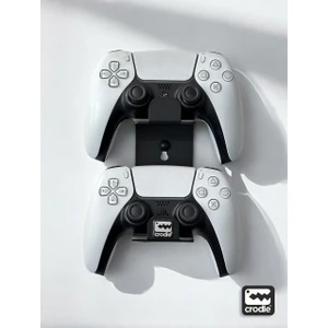 Duvara Monte Edilebilen Siyah Gaming Ps4 Ps5 Xbox Joystick Controller Tutucu ve Kulaklık Standı