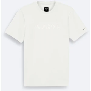 Erkek Beyaz Bisiklet Yaka Jakarlı T-Shirt A41Y1167