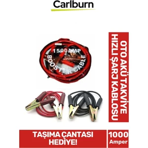 Özel Kalın Taşıma Çantalı %100 Bakır Kalın Kablo 1500 Amper Güçlü Oto Akü Takviye Hızlı Şarj Kablosu