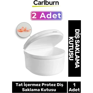 Premium Dayanıklı Plastik Hijyenik Gece Plak Tat Içermez Protez Diş Saklama Kutusu Büyük Boy 2 Adet