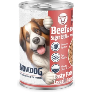 Snow Dog Premium Kıyılmış Sığır Etli Köpek Konservesi 12 ADET*400 G