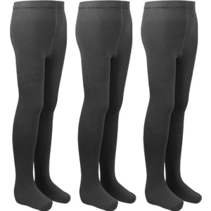Çocuk 3lü Pamuklu Külotlu Çorap Gri ONL-02623