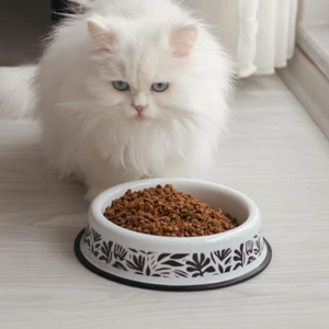 Emaye Kedi Köpek Mama Kabı Abstract Desen