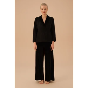 Line Velvet Maskülen Pijama Takımı