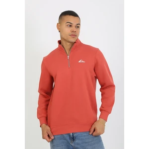 5259-2 Premium Kalite Üç Iplik Yarım Fermuarlı Relax Fit Sweatshırt