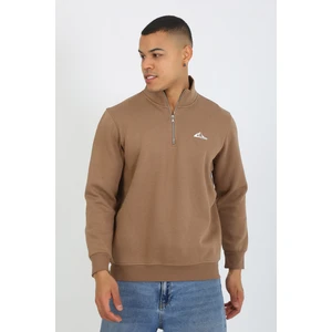 5259-2 Premium Kalite Üç Iplik Yarım Fermuarlı Relax Fit Sweatshırt