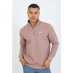5259-2 Premium Kalite Üç Iplik Yarım Fermuarlı Relax Fit Sweatshırt