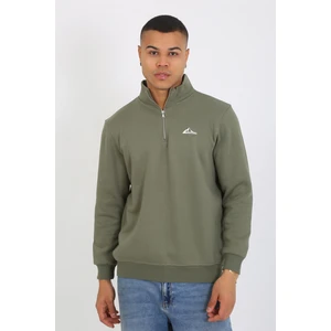 5259-2 Premium Kalite Üç Iplik Yarım Fermuarlı Relax Fit Sweatshırt