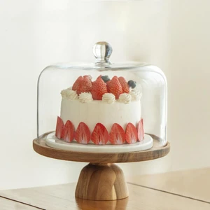 Çırpan Ev Homes Akasya Ağacı Ayaklı Cam Kek Fanus 25CM