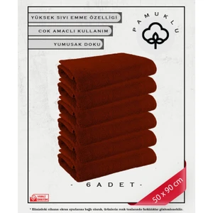 %100 Pamuk Havlu Yüz ve Fitness Havlu Seti Kırmızı - Hassas Ciltlere Özel 6 Adet