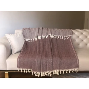 Koza Mix Bordo Koltuk Örtüsü Balıksırtı Desenli 180 x 210 cm Çift Yönlü