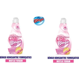 Bingo Soft Konsantre Çamaşır Yumuşatıcısı Mutlu Yuvam 1440 ml x 2 Adet