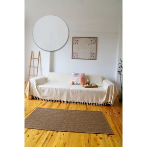 Koza Mix Kolları Örten Koltuk Örtüsü 180X300 Battal Boy Krem