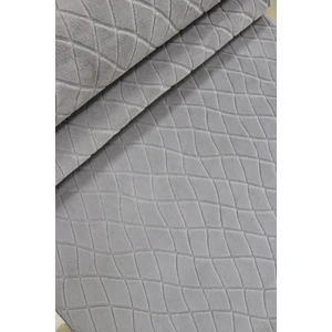 Sarar Ihlara Kaymaz Tabanlı Kesme Kabartmalı Salon Koridor Mutfak Hali Gri