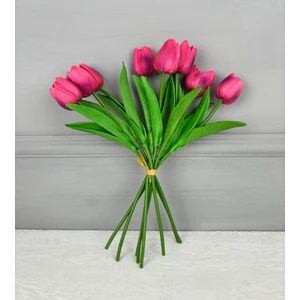 8'Li Yapay Islak Lale Buketi 1.Kalite Pembe