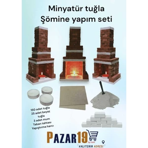 Pazar 19 By Hitit Minyatür Tuğla Şömine Paket