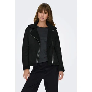 Onlnewdiana Biker Yaka Suni Yumuşak Tüylü Süet Ceket Bayan Ceket 15304775