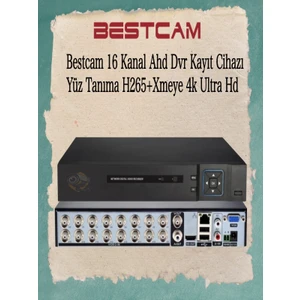 16 Kanal Ahd Dvr Kayıt Cihazı Yüz Tanıma H265+ Xmeye 4K Ultra HD