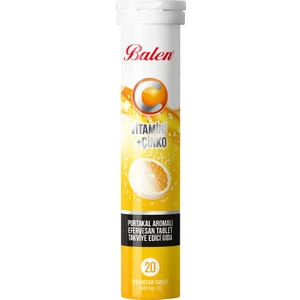 C Vitamini ve Çinko İçeren Portakal Aromalı Efervesan Table