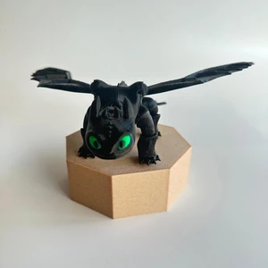 R&D Atölye Dişsiz (Toothless) Ejderha Figür 20CM Siyah