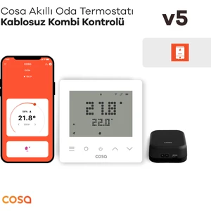Akıllı Oda Termostatı Kablosuz Kombi Kontrolü V5