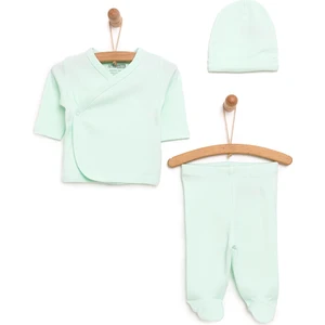 Yenidoğan Organik Zıbın-Şapka-Patikli Alt Unisex
