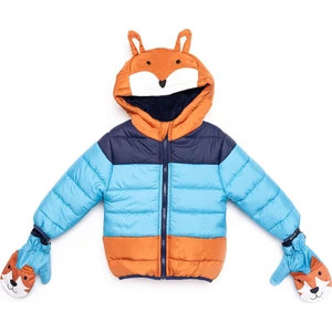 Basic Erkek Blok Desenli Tilki Eldivenli Mont Erkek Bebek
